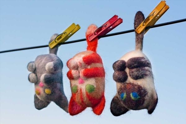 Felted soaps